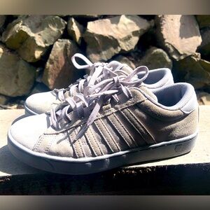Kswiss 93616-074M Women’s Gray Leather Sneakers Size 8